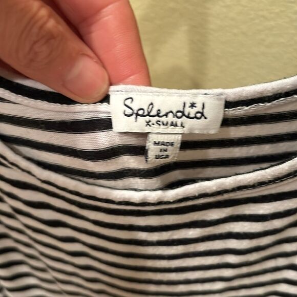 Splendid woman's black and white striped long sundress - Picture 6 of 10